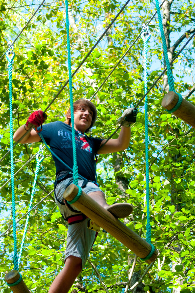 accrobranche foret pyrenees ete